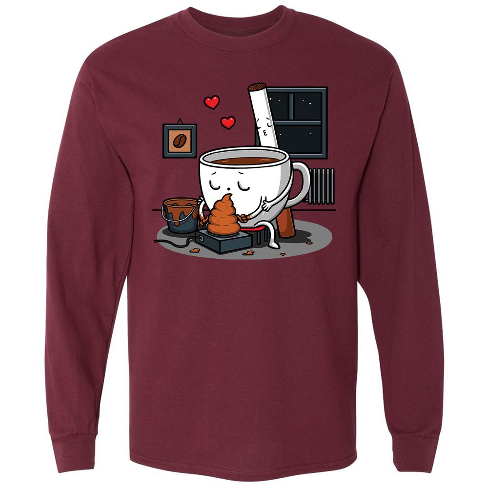 Long Sleeve T-Shirt - G1G8UFGU - Maroon - 11