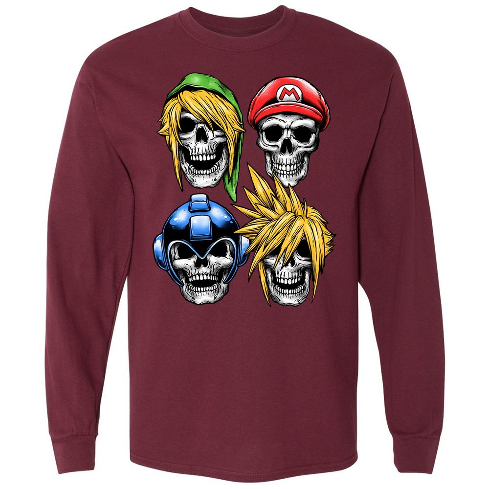 Long Sleeve T-Shirt - WGE2Y9FT - Maroon - 11