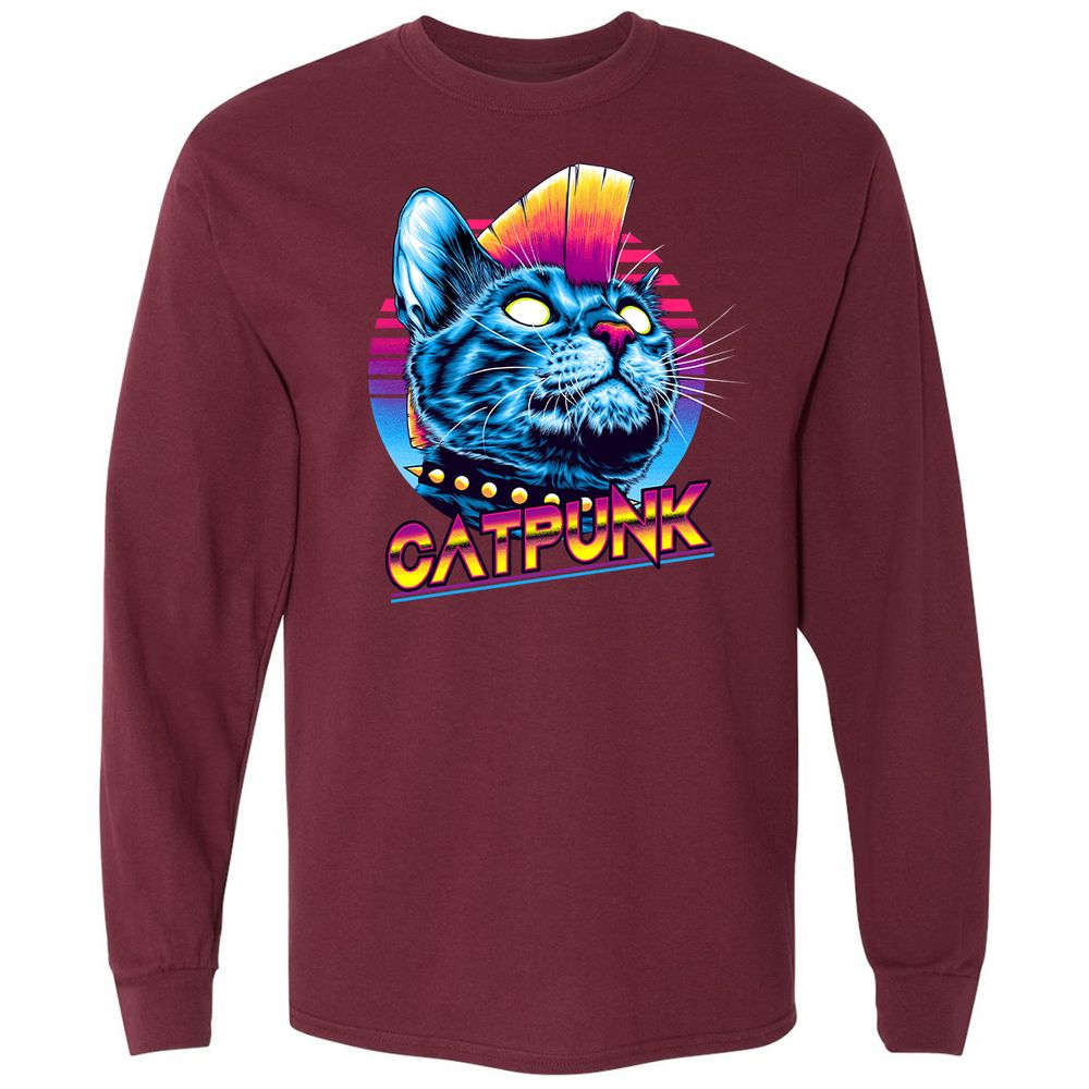 Long Sleeve T-Shirt - 3H9GG9FX - Maroon - 11