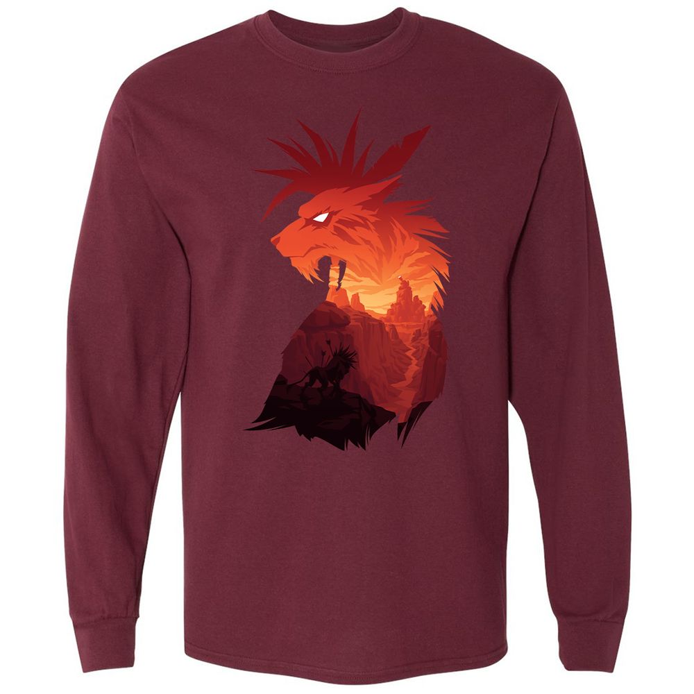 Long Sleeve T-Shirt - 8BLT1LVK - Maroon - 11