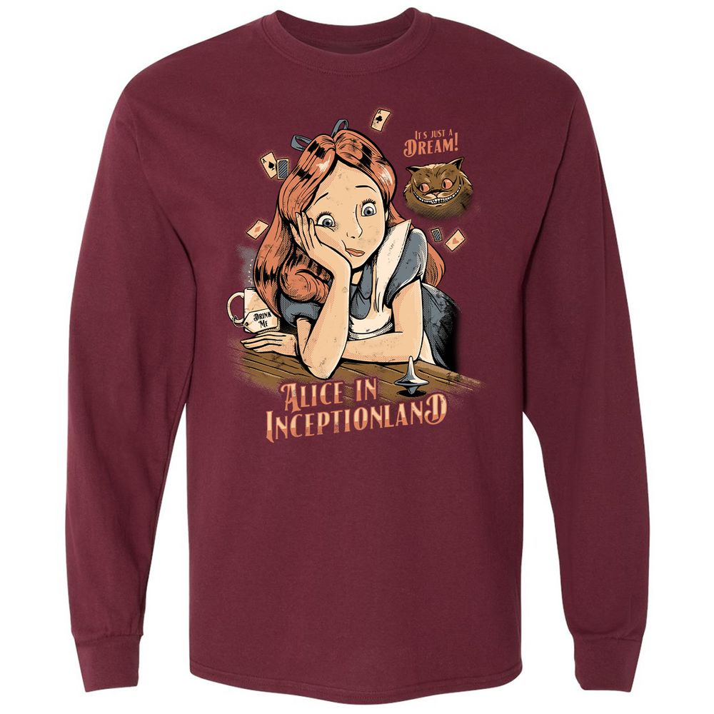 Long Sleeve T-Shirt - QA79C7K2 - Maroon - 11