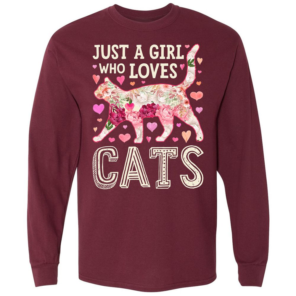 Long Sleeve T-Shirt - Q9VQZEZA - Maroon - 11