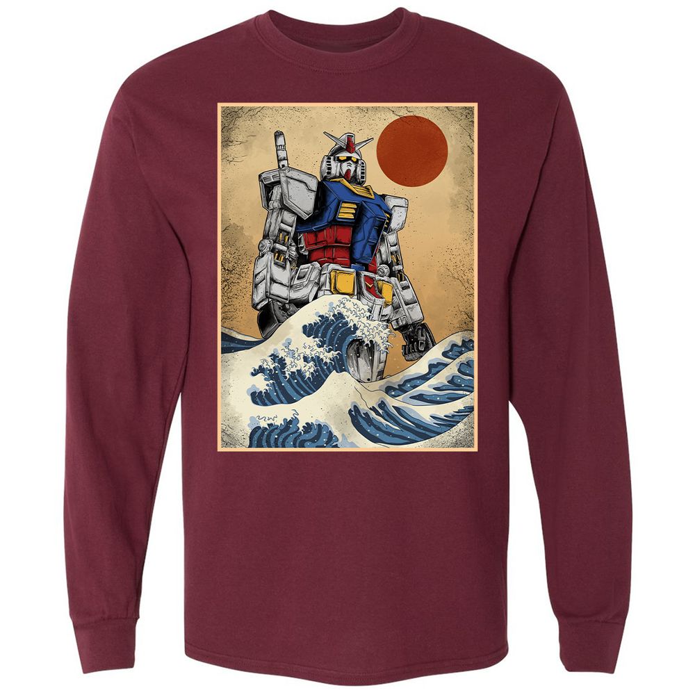 Long Sleeve T-Shirt - J8VQAEL5 - Maroon - 11