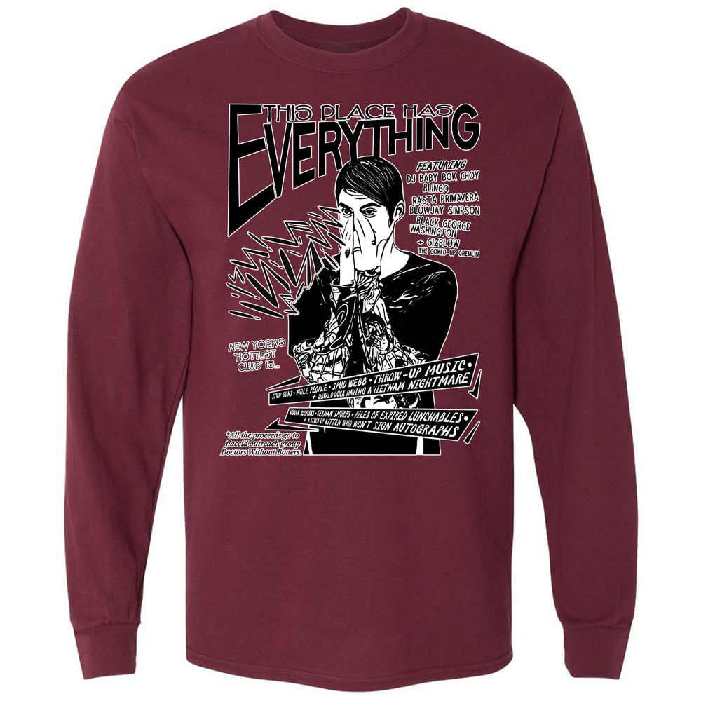 Long Sleeve T-Shirt - Y34Q338G - Maroon - 11