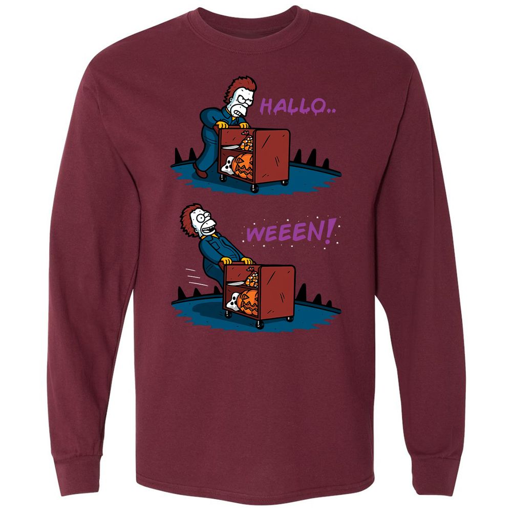 Long Sleeve T-Shirt - F7MVULQP - Maroon - 11