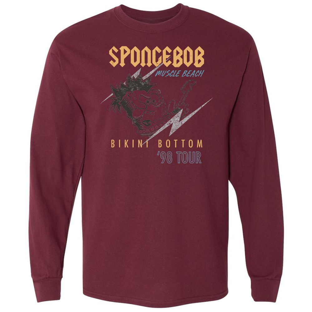 Long Sleeve T-Shirt - 8DR7E3PB - Maroon - 11