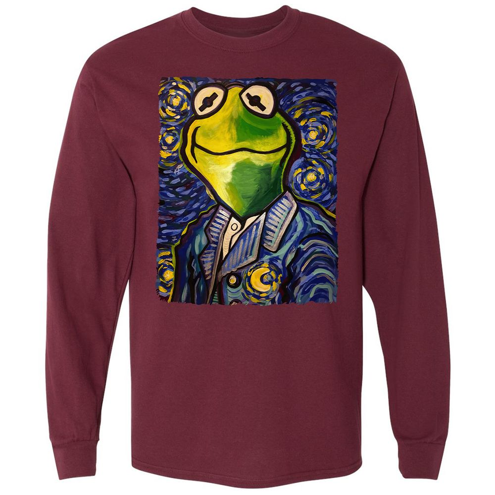 Long Sleeve T-Shirt - DDZKA8VR - Maroon - 11