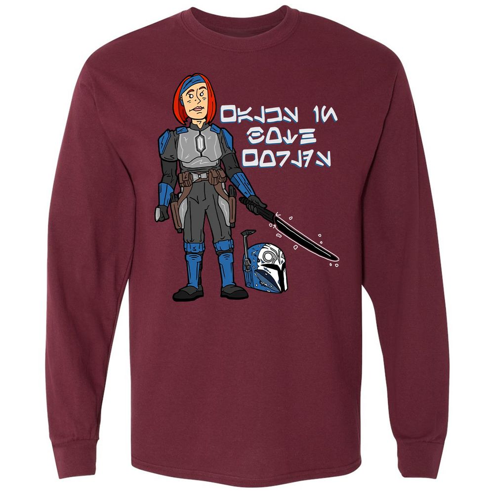 Long Sleeve T-Shirt - U84DLLX3 - Maroon - 11