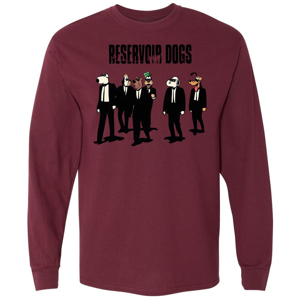 Long Sleeve T-Shirt - M7XVQ8DG - Maroon - 11