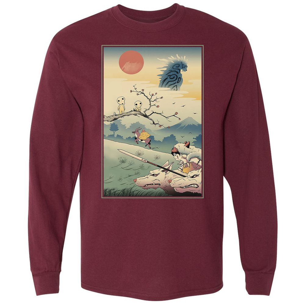 Long Sleeve T-Shirt - PAYPZ1E5 - Maroon - 11