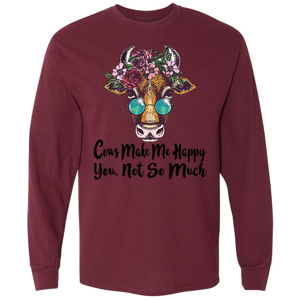Long Sleeve T-Shirt - H96NU3QW - Maroon - 11