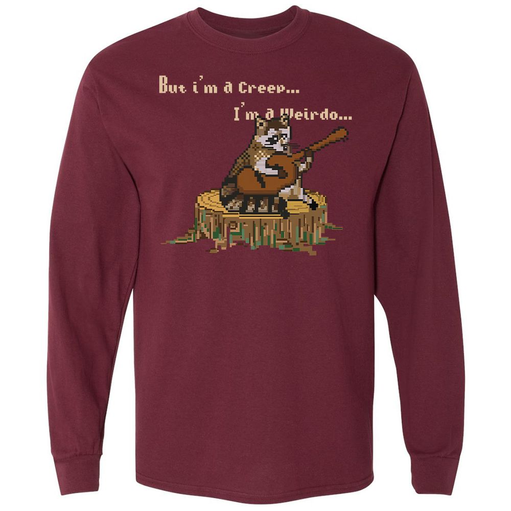 Long Sleeve T-Shirt - U6PBYVK5 - Maroon - 11