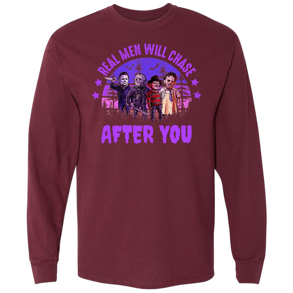 Long Sleeve T-Shirt - 42F8N1AZ - Maroon - 11