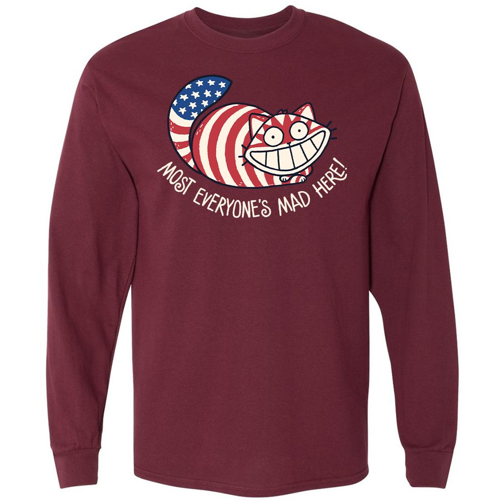 Long Sleeve T-Shirt - 8M8FTHQK - Maroon - 11