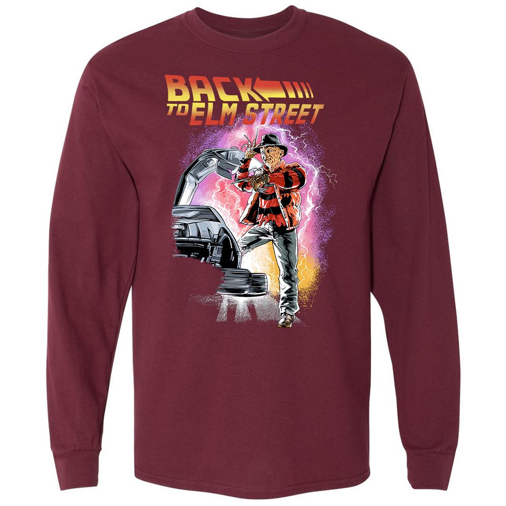 Long Sleeve T-Shirt - T7QL9NPA - Maroon - 11