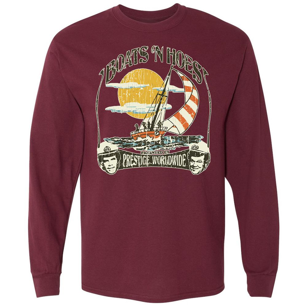 Long Sleeve T-Shirt - X3V1BWQX - Maroon - 11