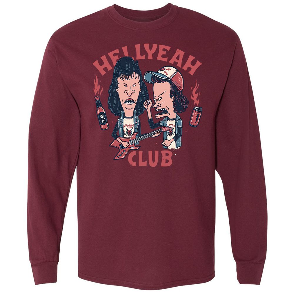 Long Sleeve T-Shirt - XZCGGC64 - Maroon - 11