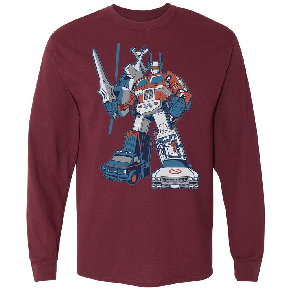 Long Sleeve T-Shirt - RFGZE3G5 - Maroon - 11