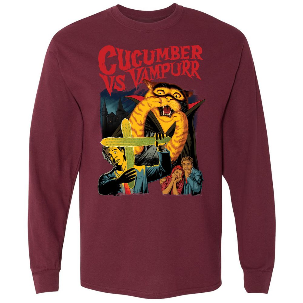 Long Sleeve T-Shirt - HULCBPVA - Maroon - 11