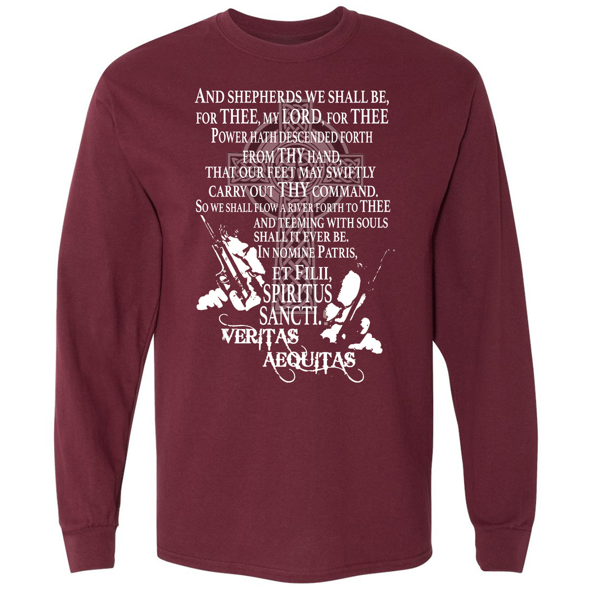 Long Sleeve T-Shirt - SJXGMF5N - Maroon - 11