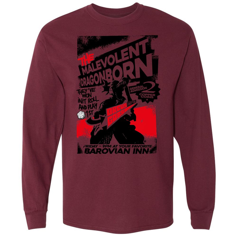 Long Sleeve T-Shirt - DH42YDPM - Maroon - 11