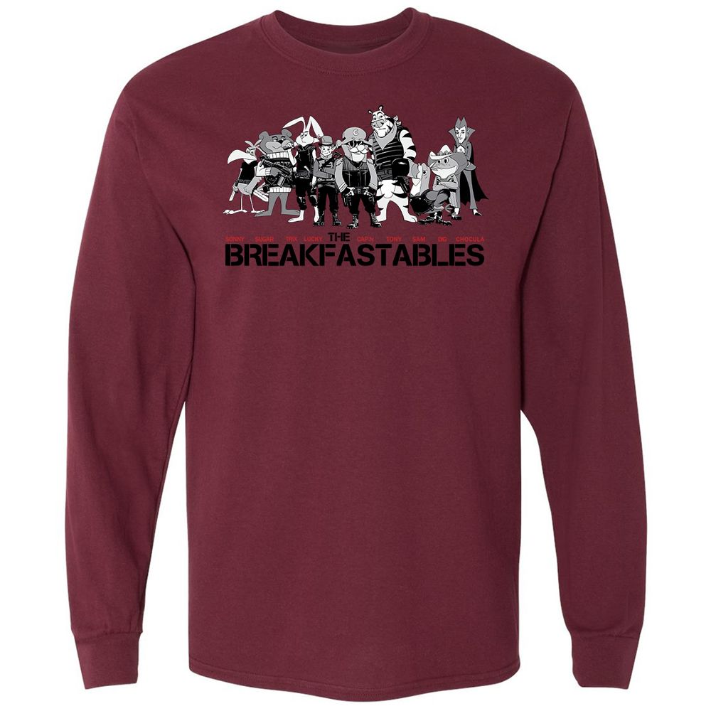 Long Sleeve T-Shirt - KU9XSV28 - Maroon - 11