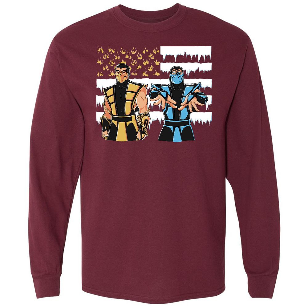 Long Sleeve T-Shirt - VQY32WPH - Maroon - 11