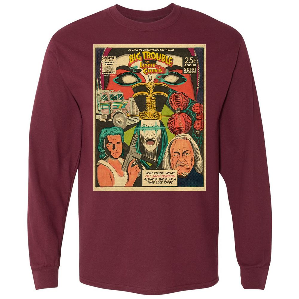 Long Sleeve T-Shirt - MDCLPNKG - Maroon - 11