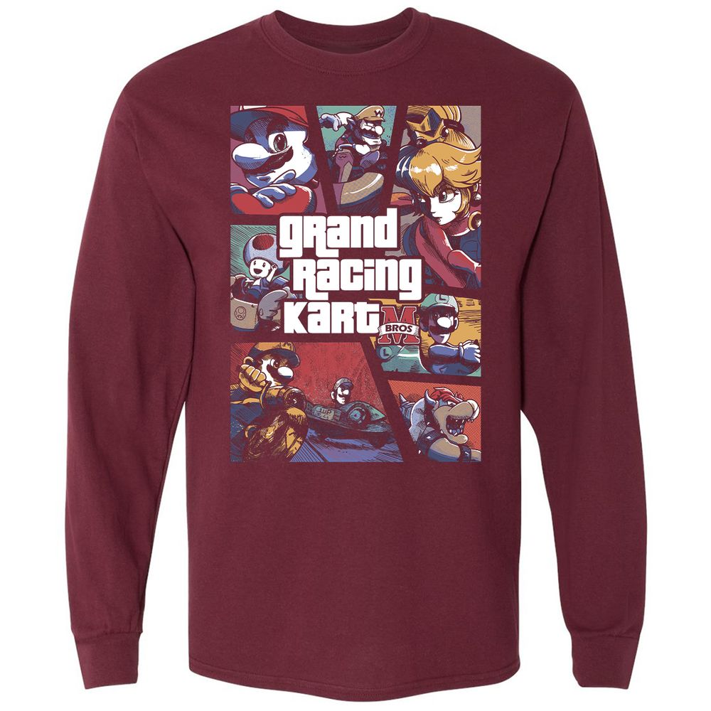 Long Sleeve T-Shirt - 9UQFHXLC - Maroon - 11