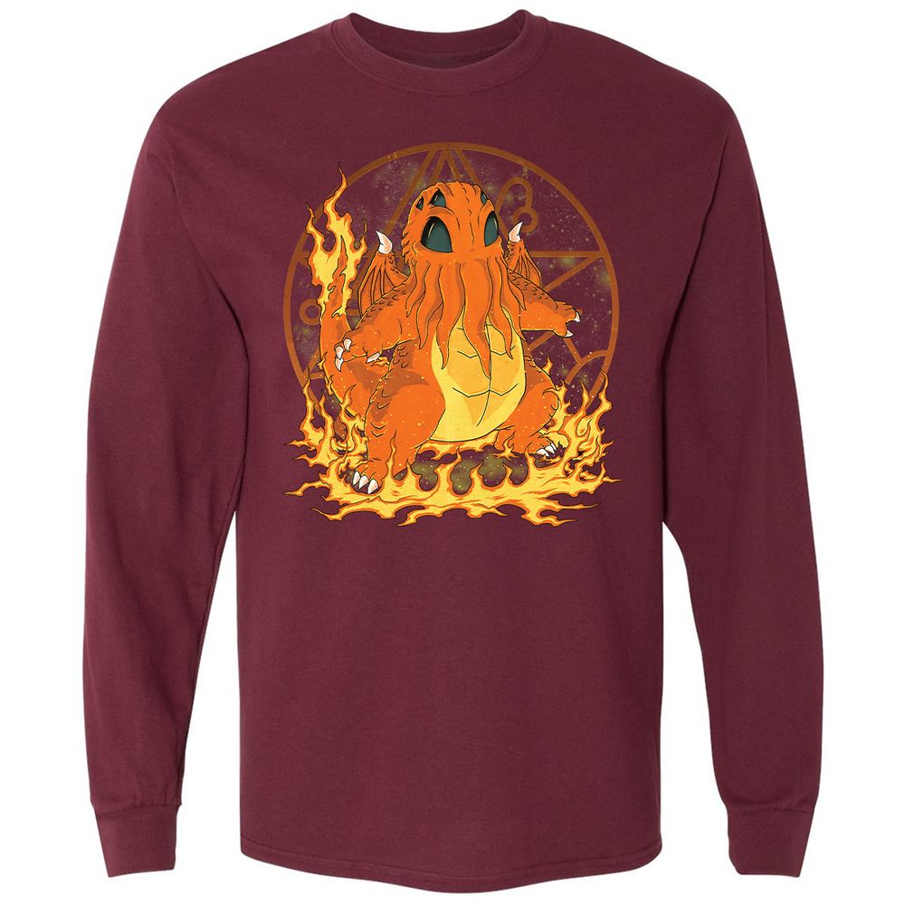Long Sleeve T-Shirt - YYH5L7NF - Maroon - 11