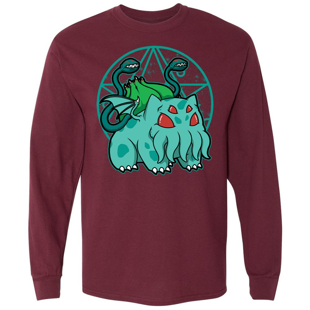 Long Sleeve T-Shirt - UYWCBDU7 - Maroon - 11
