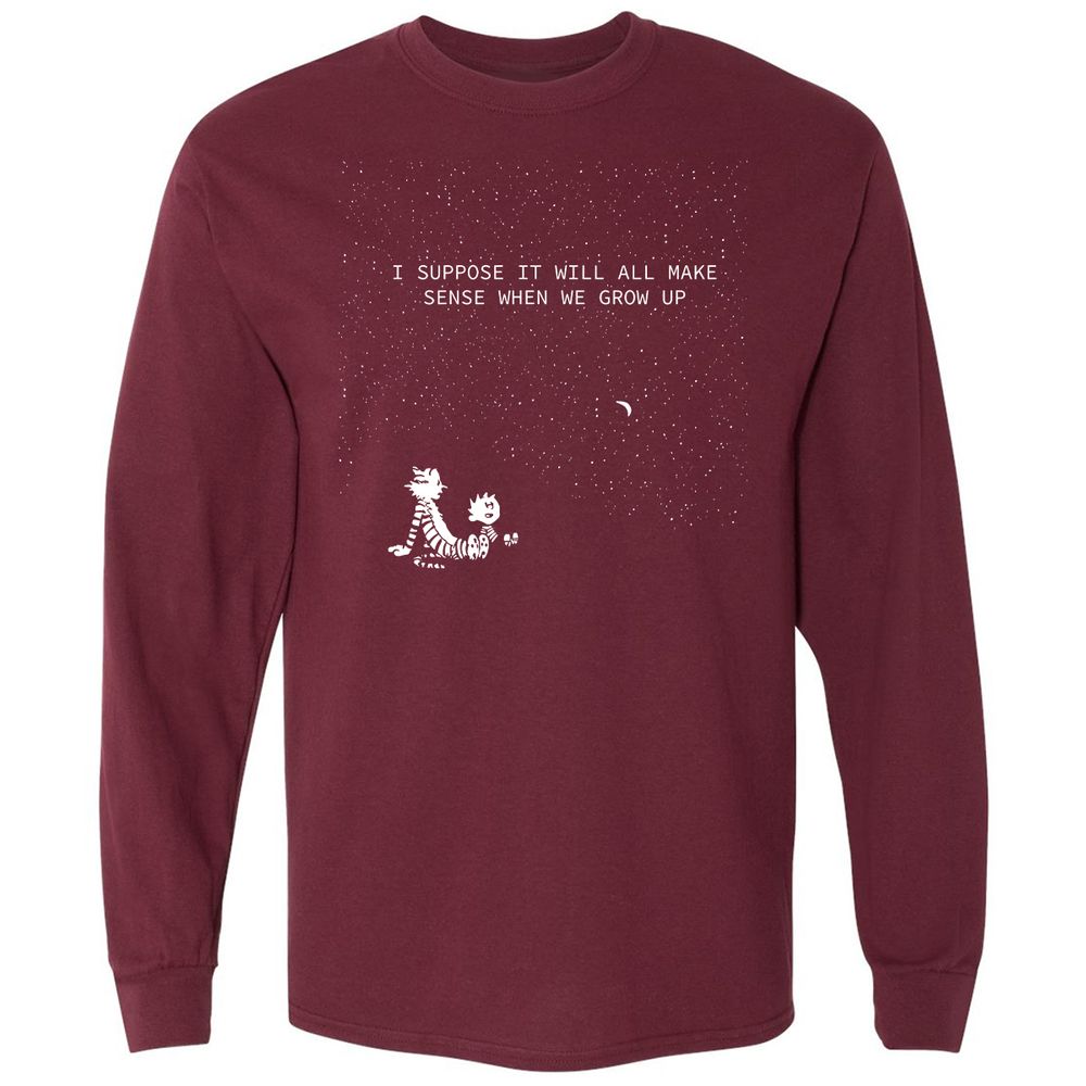 Calvin and Hobbes Stars - Maroon - 11
