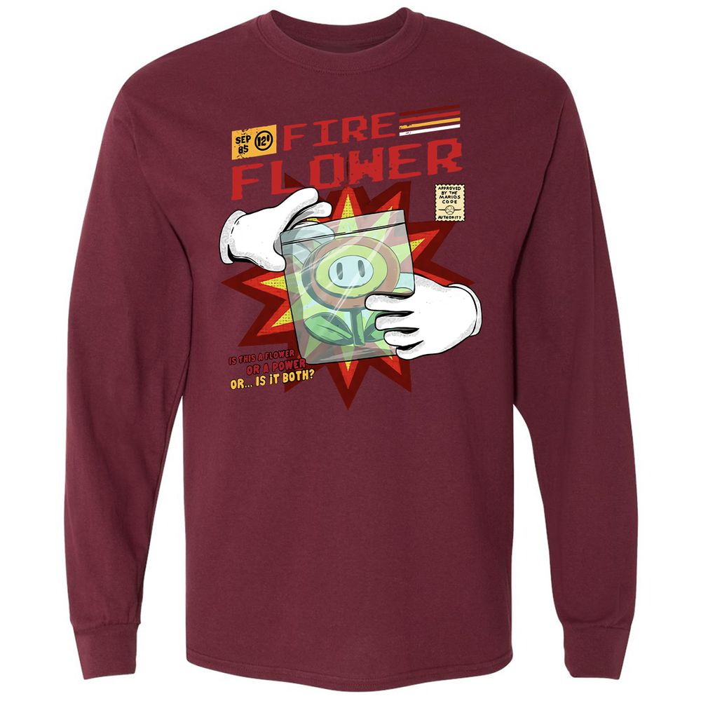 Long Sleeve T-Shirt - ANVK3B6Z - Maroon - 11