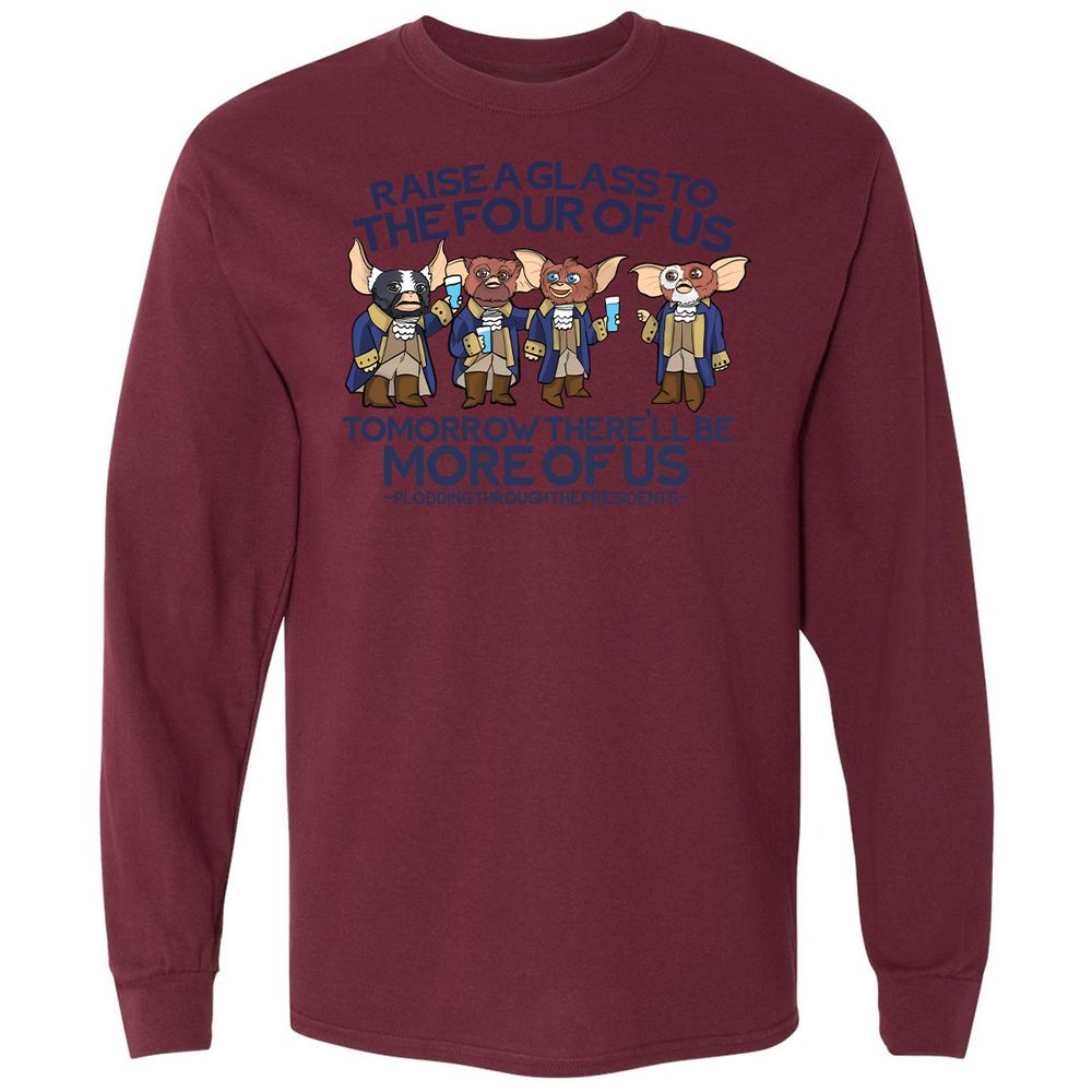 Long Sleeve T-Shirt - R7AQMU9W - Maroon - 11
