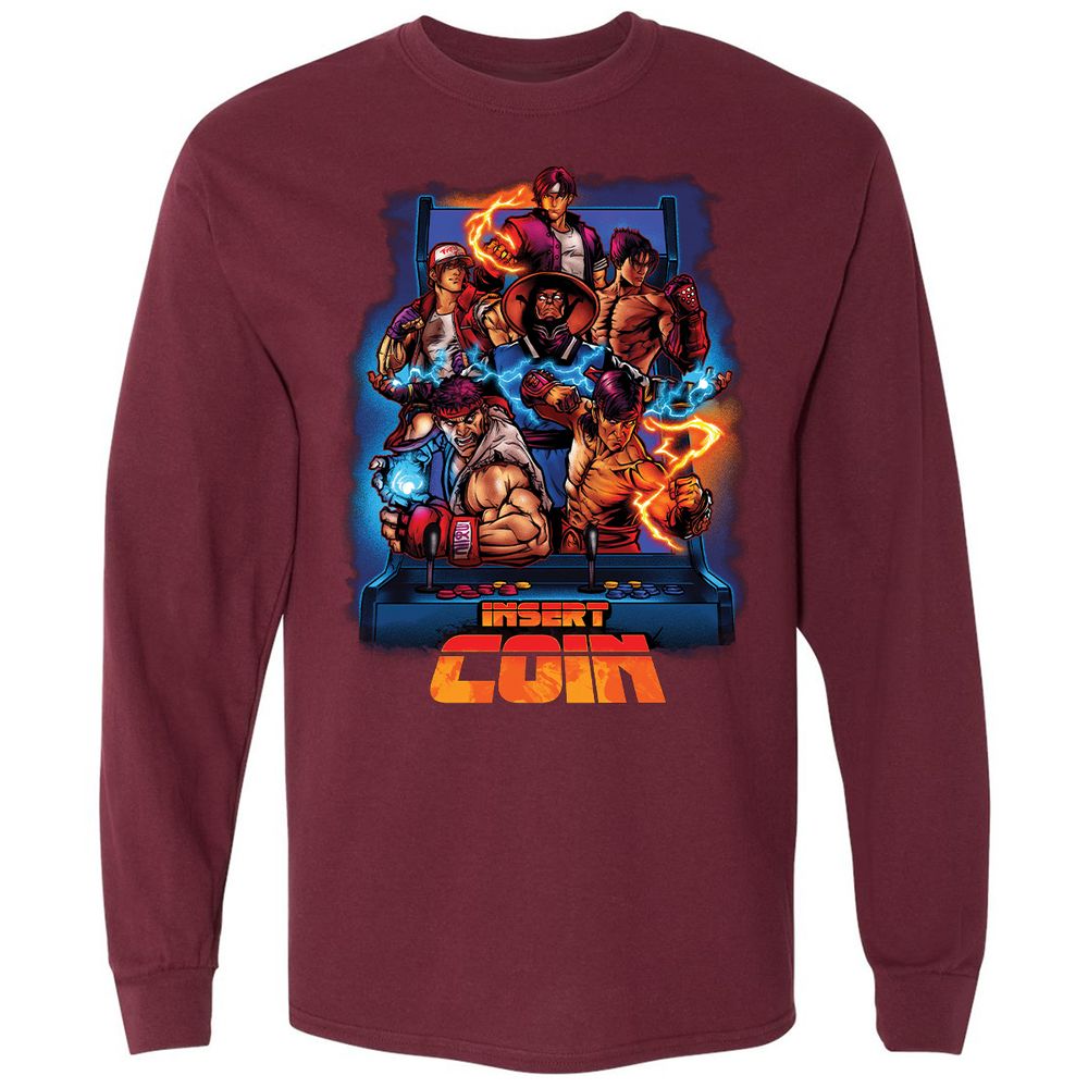 Long Sleeve T-Shirt - VGNV2YCW - Maroon - 11