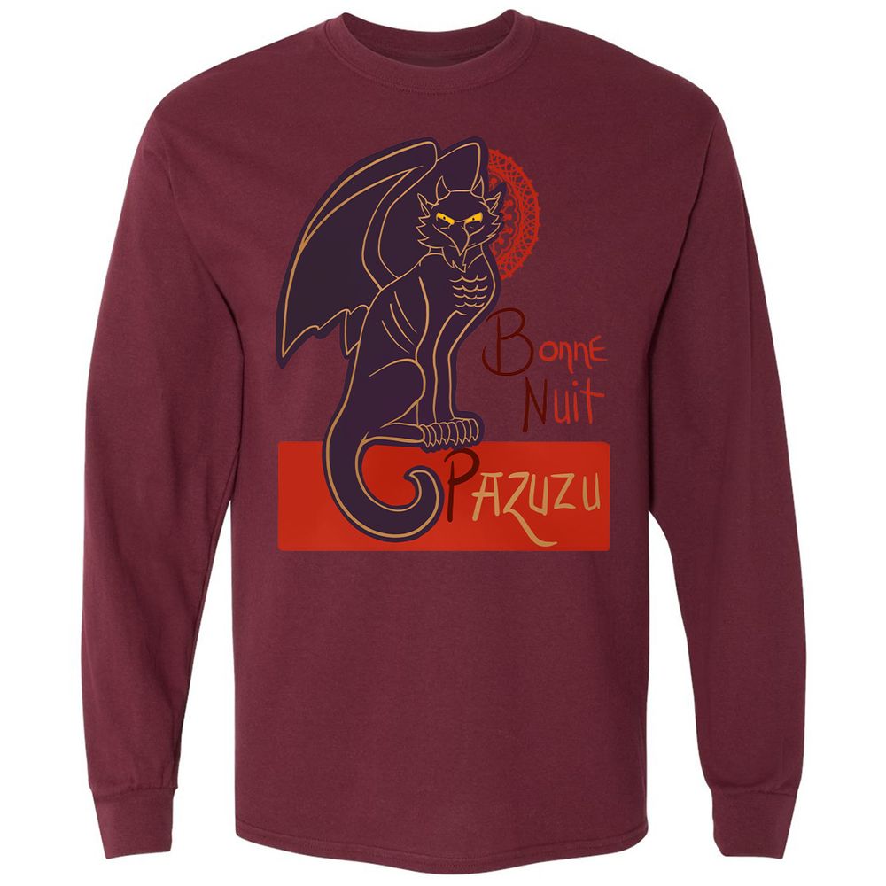Long Sleeve T-Shirt - ZBBQSZXZ - Maroon - 11