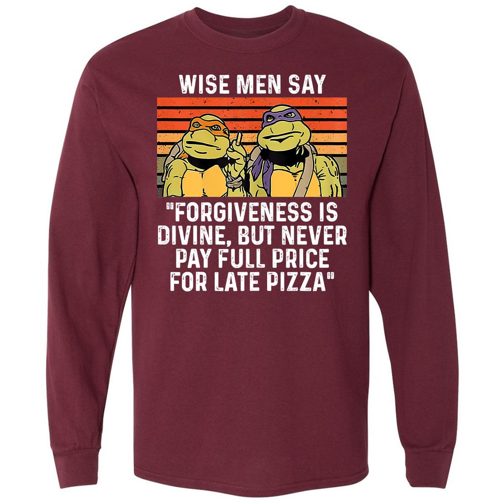 Long Sleeve T-Shirt - U4CDC7P9 - Maroon - 11