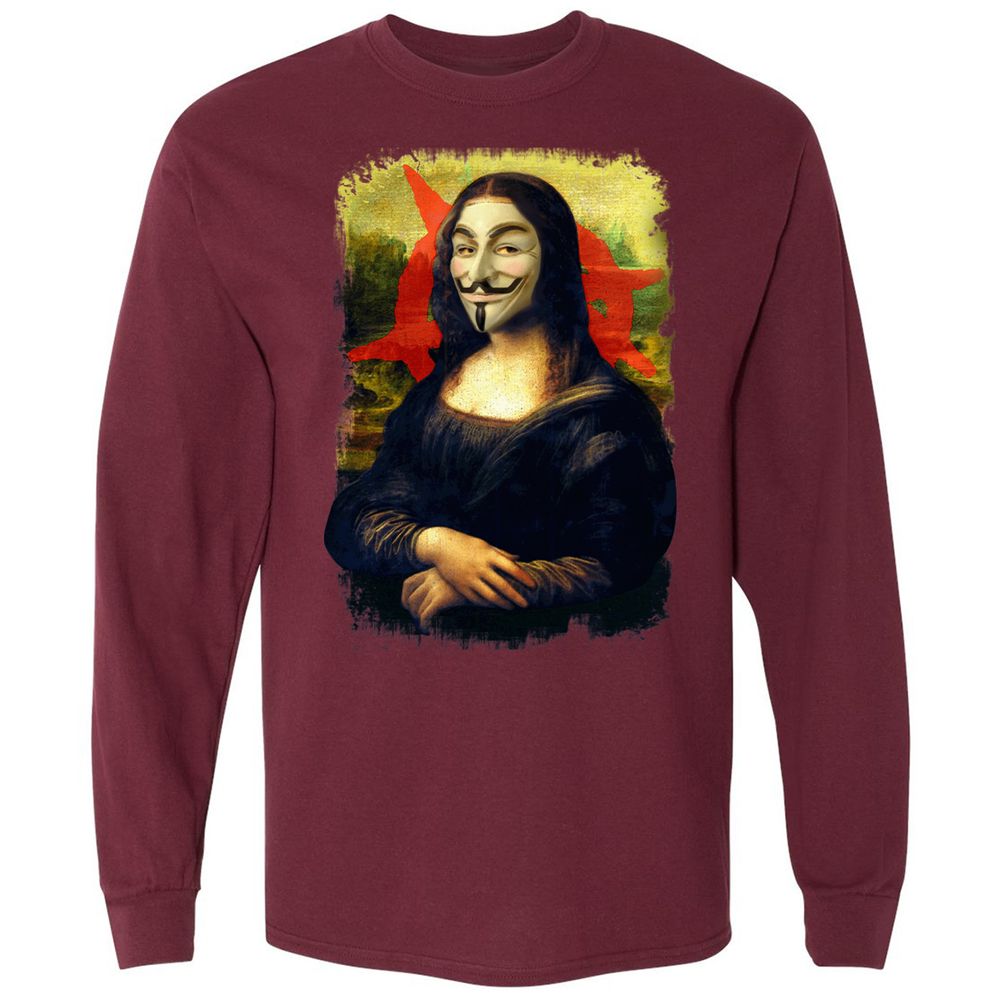 Long Sleeve T-Shirt - FJL8W9LQ - Maroon - 11