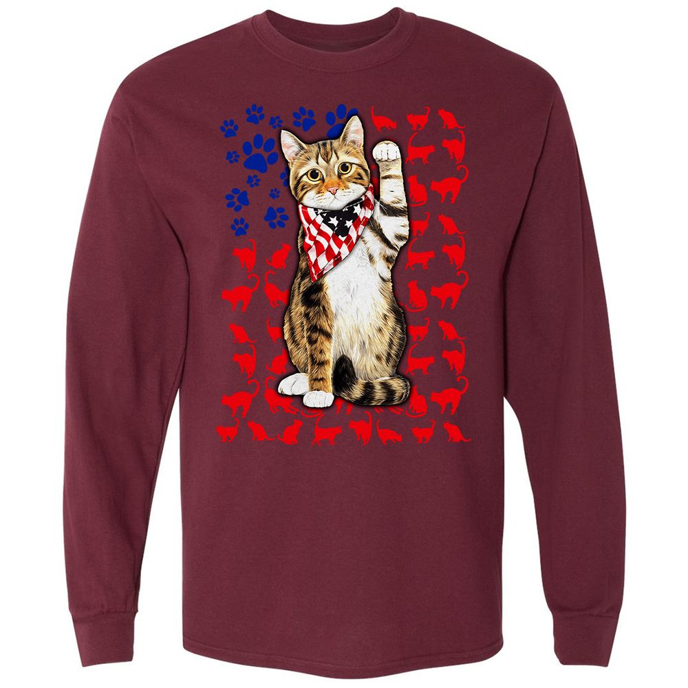 Long Sleeve T-Shirt - H71REQGH - Maroon - 11