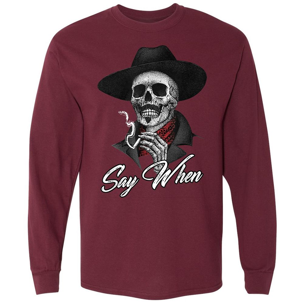 Long Sleeve T-Shirt - 46QYBKAG - Maroon - 11
