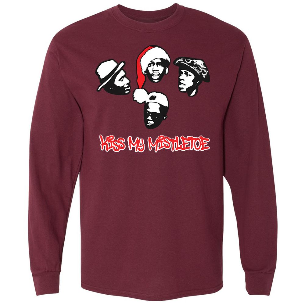 Kiss My Mistletoe Xmas Rap - Maroon - 11