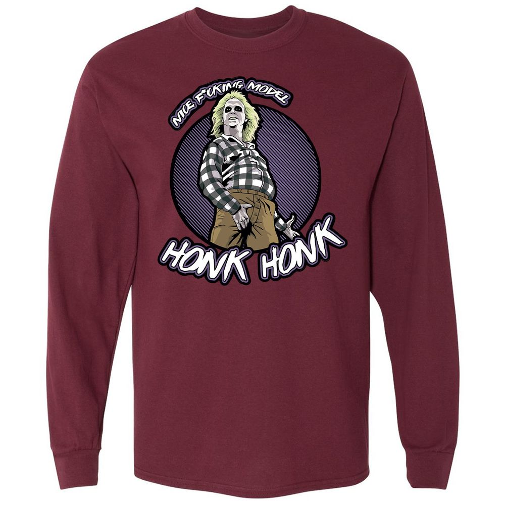 Long Sleeve T-Shirt - XXPWN493 - Maroon - 11