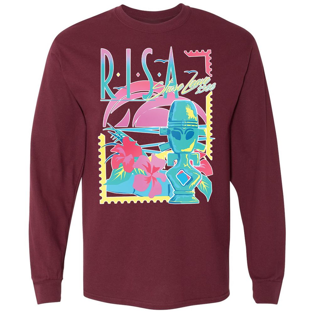 Long Sleeve T-Shirt - 7A6SMA9F - Maroon - 11