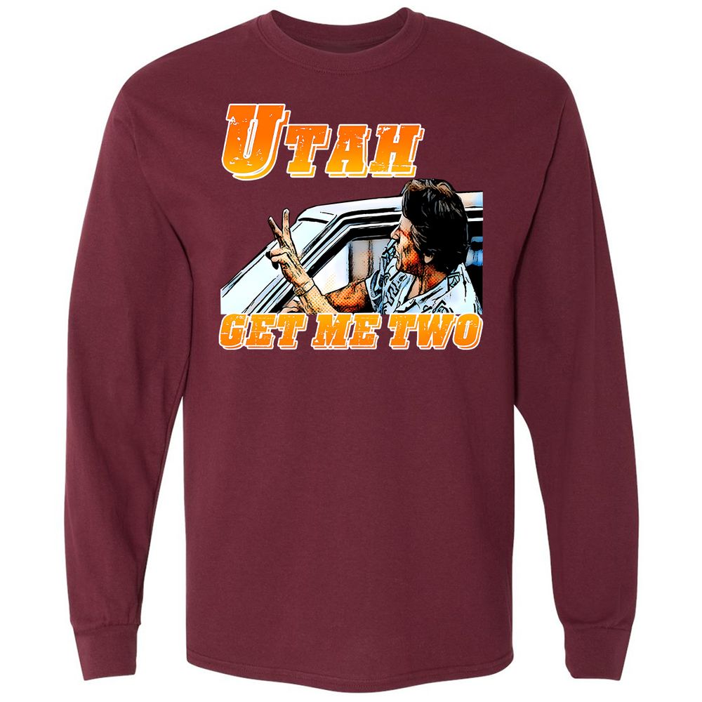 Long Sleeve T-Shirt - SDLGD1YJ - Maroon - 11