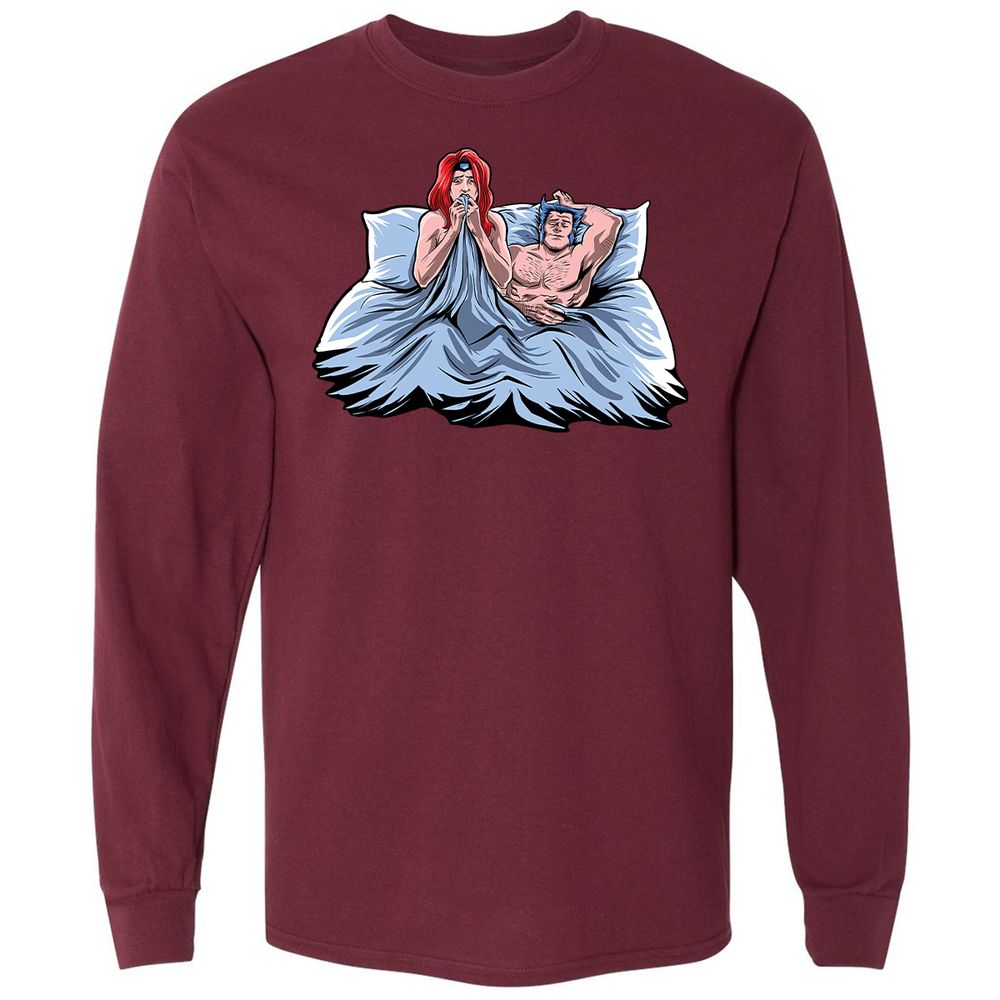 Long Sleeve T-Shirt - J75XG46M - Maroon - 11