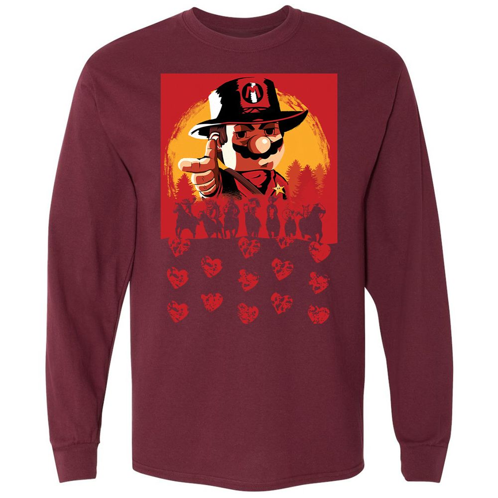 Long Sleeve T-Shirt - GF49FUM4 - Maroon - 11
