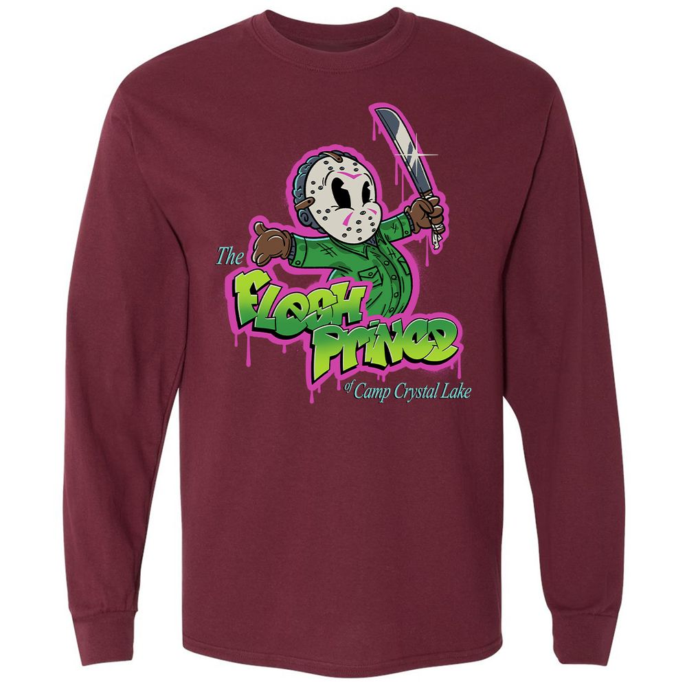 Long Sleeve T-Shirt - QEXSUNZG - Maroon - 11