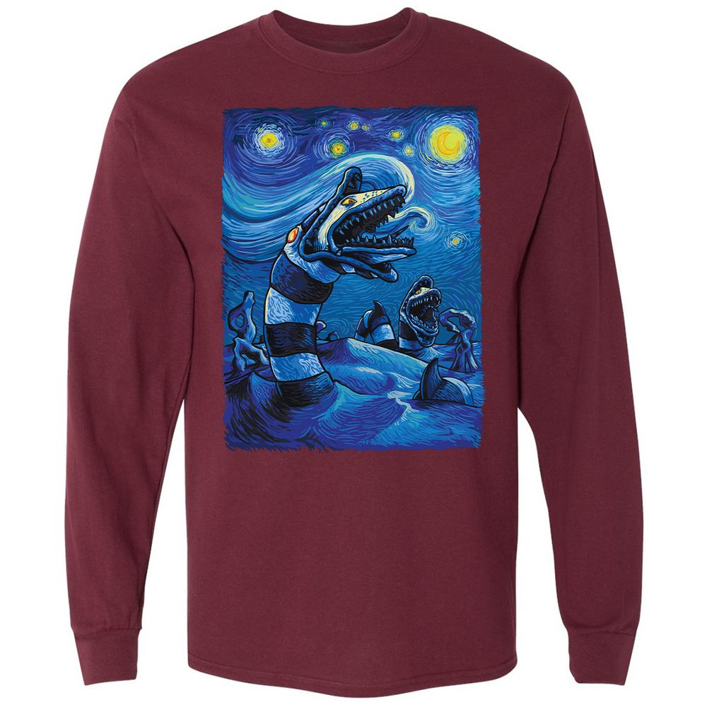 Long Sleeve T-Shirt - 4ZM4PBNV - Maroon - 11