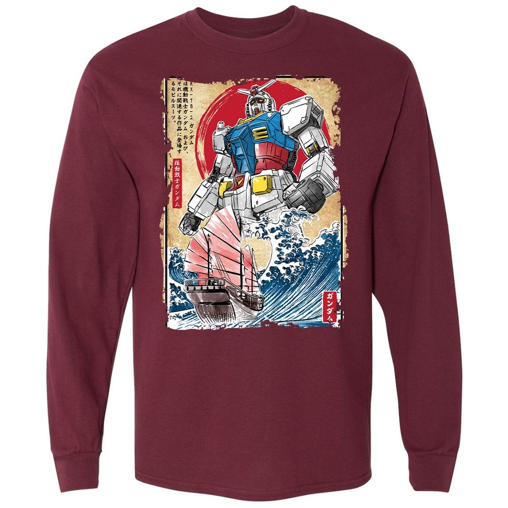 Long Sleeve T-Shirt - 8BKZGNU1 - Maroon - 11