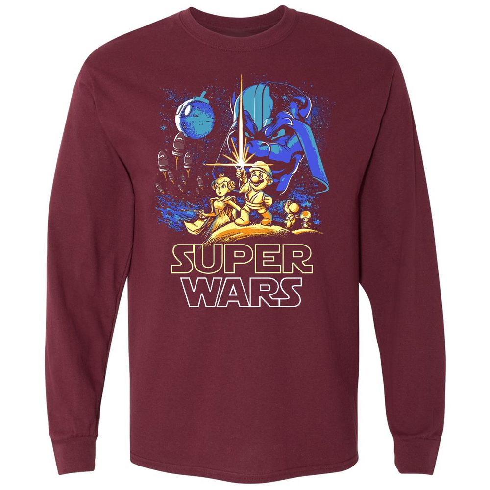 Long Sleeve T-Shirt - ZVVX6EB7 - Maroon - 11